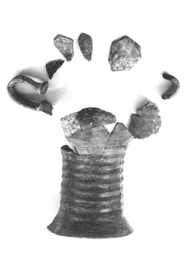 Anfora con alto collo cilindrico